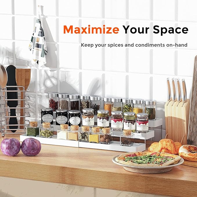 2 Pack Expandable Spice Rack Organizer - Image 5