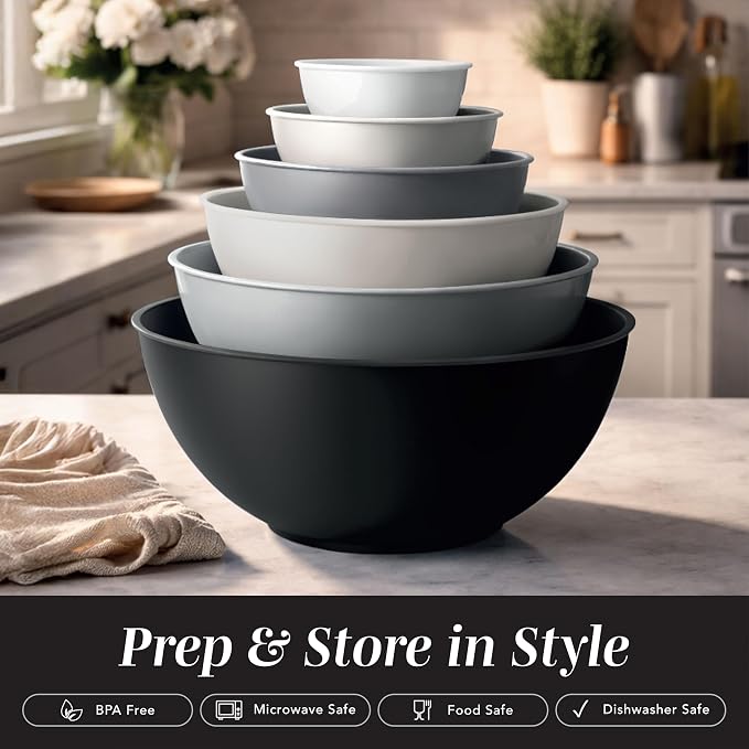 COOK WITH COLOR Mixing Bowls with TPR Lids - Image 3