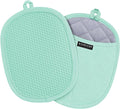 2-Pack Silicone Pot Holders for Kitchen Heat Resistant up to 500°F, Non-Slip by Rorecay
