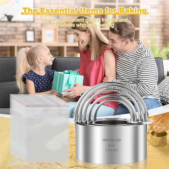 5 Pcs Professional Stainless Steel Cookie Cutters Set - Image 9