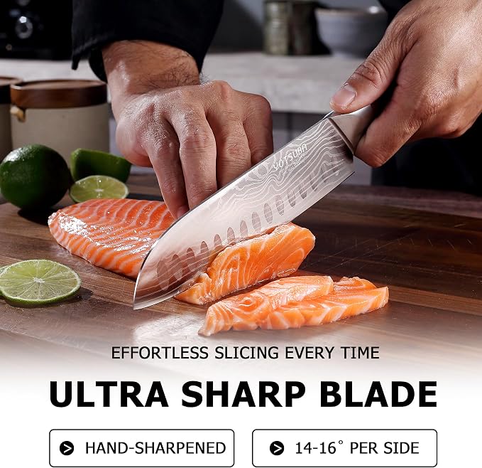 YOTSUBA 8 Inch Japanese Chef Knife, Ultra Sharp Professional Kitchen Knife - Image 3
