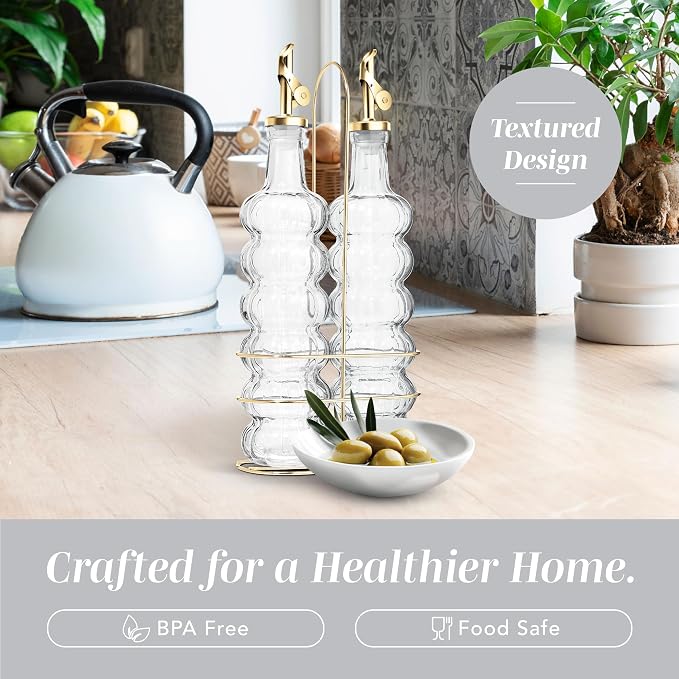 COOK WITH COLOR Glass Olive Oil Bottle Dispenser - Image 4