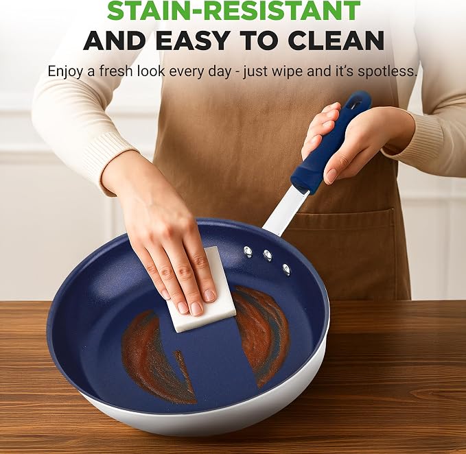 NutriChef 12" Fry Pan With Lid - Image 5