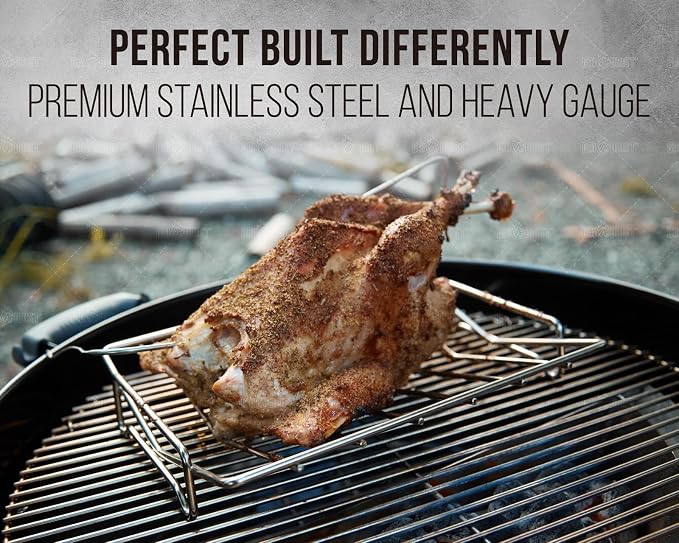 Stainless Steel Turkey Roasting Rack, V-shaped Racks - Image 3