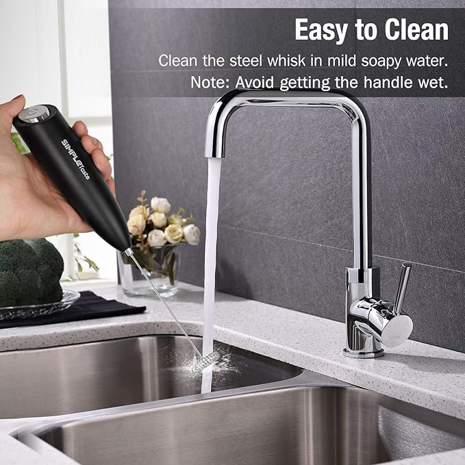 SIMPLETASTE Milk Frother Handheld Electric Foam Maker, Drink Mixer - Image 5