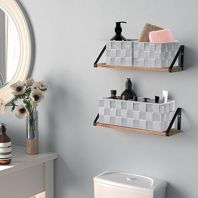 Posprica Small Baskets for Organizing Woven Storage for Shelves, Decorative - Image 4
