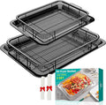 Air Fryer Basket, OPENICE 2 Set Air Fryer Pan and Crisper Tray by OPENICE