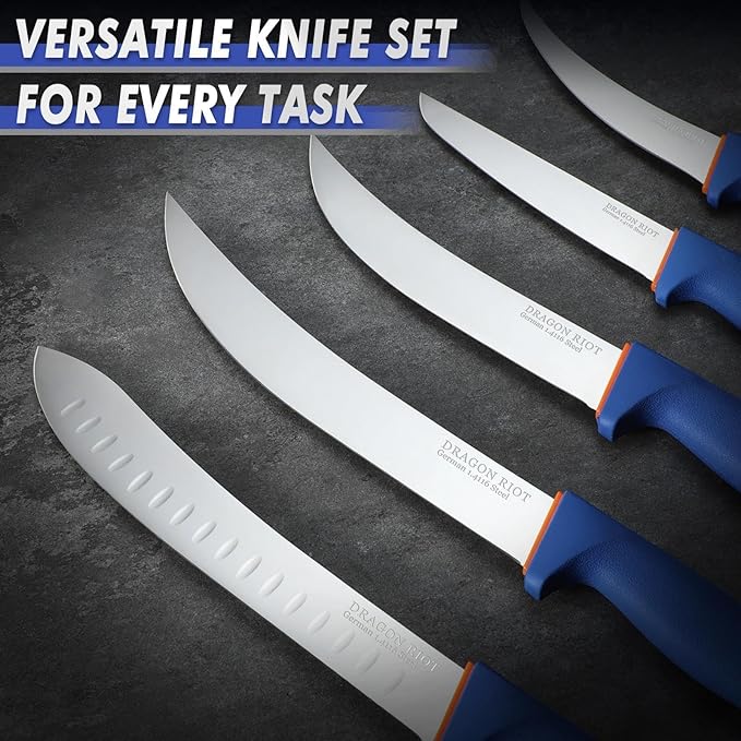 DRAGON RIOT 6 Pcs Butcher Knives Set, Meat Processing Knife Set - Image 4