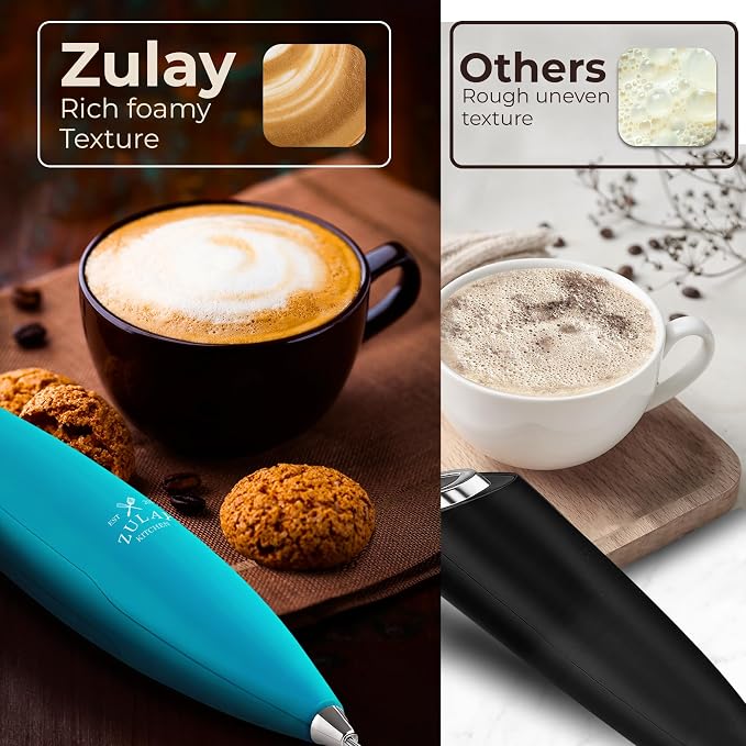 Zulay Kitchen Patented Tornado Triple Whisk Milk Frother - Image 6