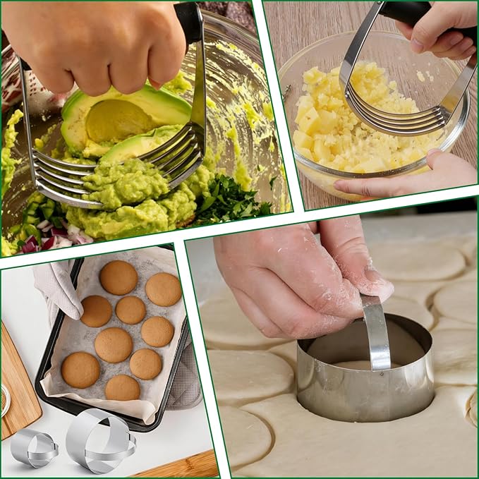 Ninsula Pastry Cutter Set, Stainless Steel Professional Pastry Blender - Image 7