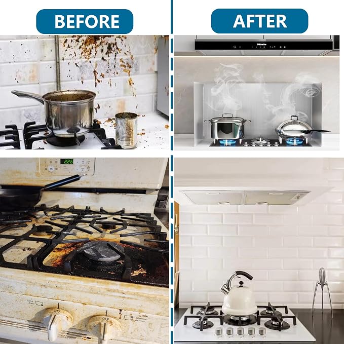 2 PCS Stove Grease Splatter Screens Guard | Range Backsplash Splatter Guard - Image 4