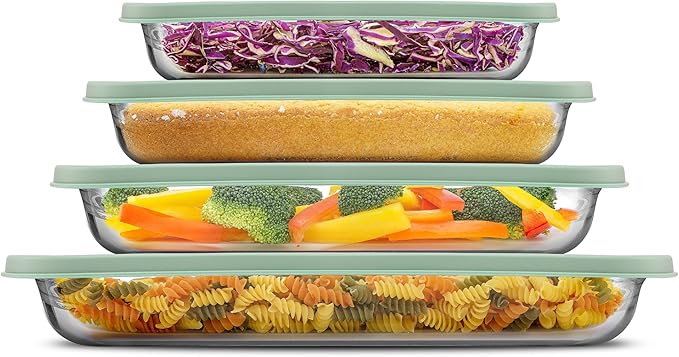 JoyJolt 8-Piece Borosilicate Glass Oven Dishes by JoyJolt