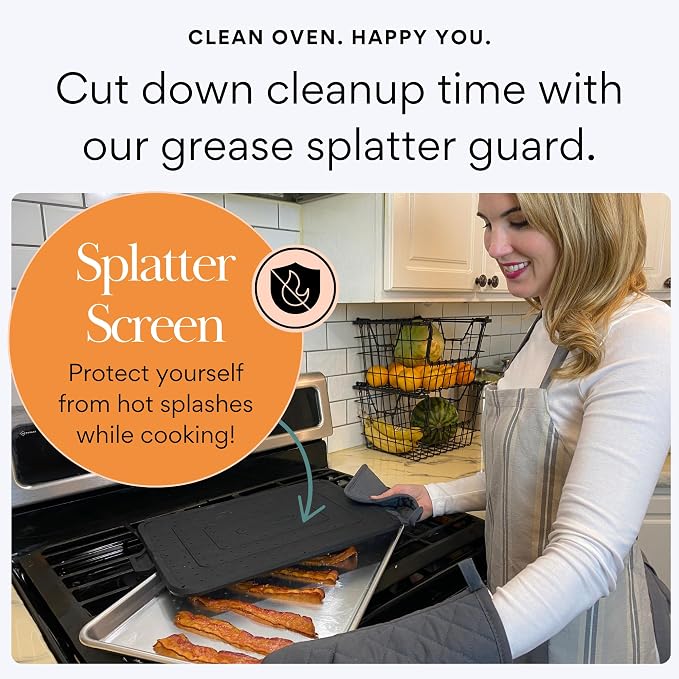 Baking & Splatter Screen for Frying Pan Beckon Ware | USA Brand | 17.5 x 12 Inch - Image 2