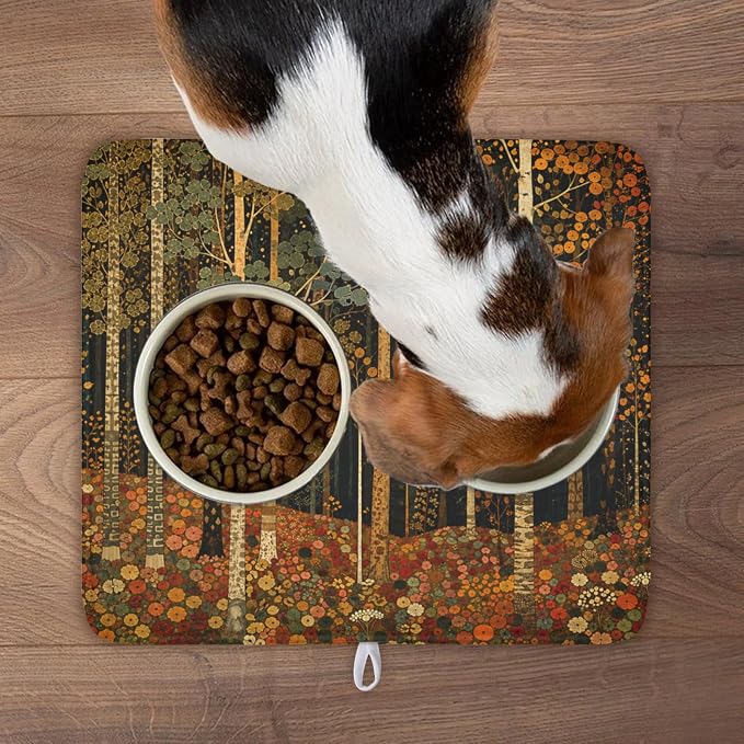 Fall Dish Drying Mat for Kitchen Counter Autumn Forest Vintage Botanical Nature - Image 9