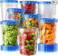 BiuLeon 12 Pack-34oz Freezer Storage Containers, Plastic Food Storage Containers by Unknown
