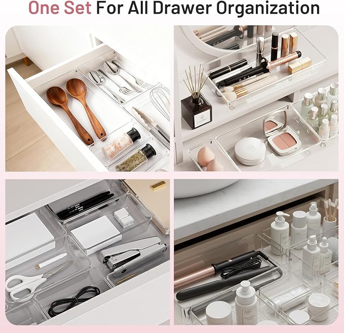 10 Pack Large Drawer Organizer Bins - Image 3