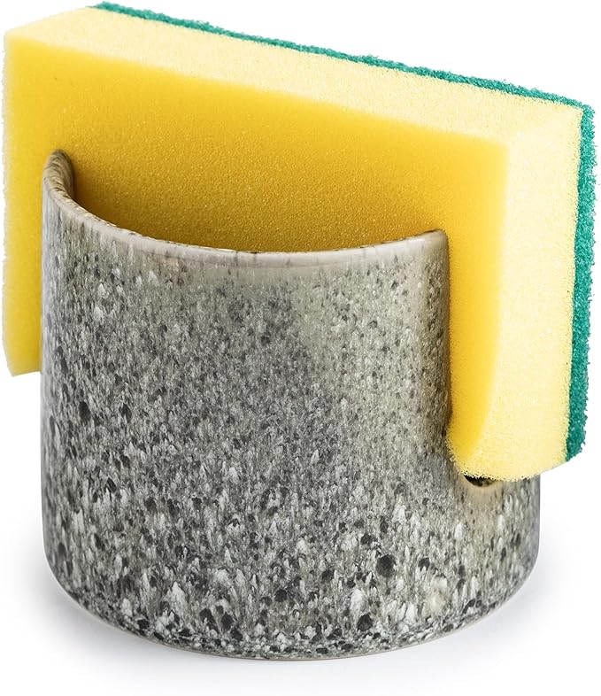 Zoeeker Kitchen Sponge Holder, Ceramic Dish Sponge Holder Scrubby Daddy by LAUCHUH