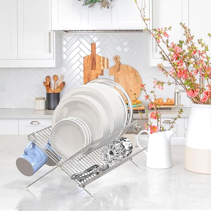 Simple Houseware Collapsible Dish Drying Rack - Image 5