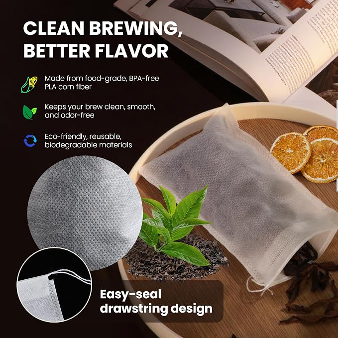 Cold Brew Bags, 6 * 8 Inch Fine Mesh Drawstring Pouches, Fits Mason Jars & - Image 7