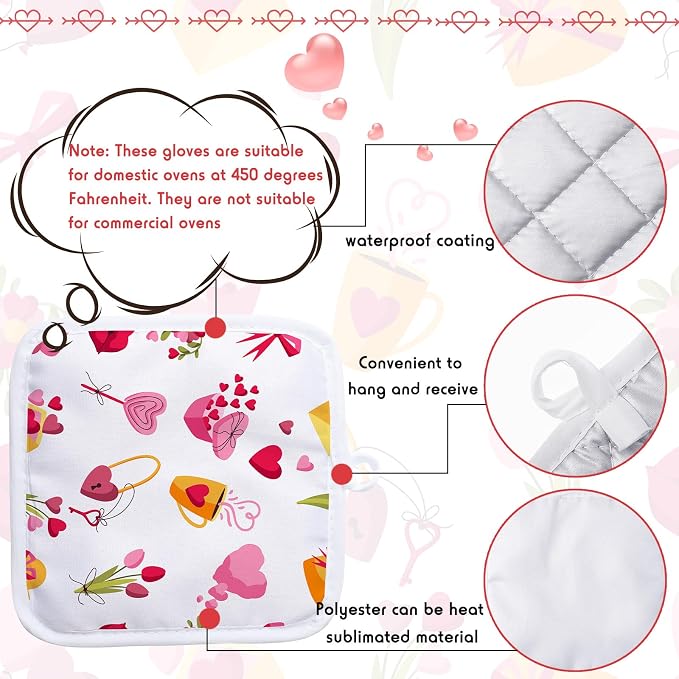 Patelai 20 Pieces Blank Sublimation Oven Mitts Set Include Blank Sublimation - Image 4