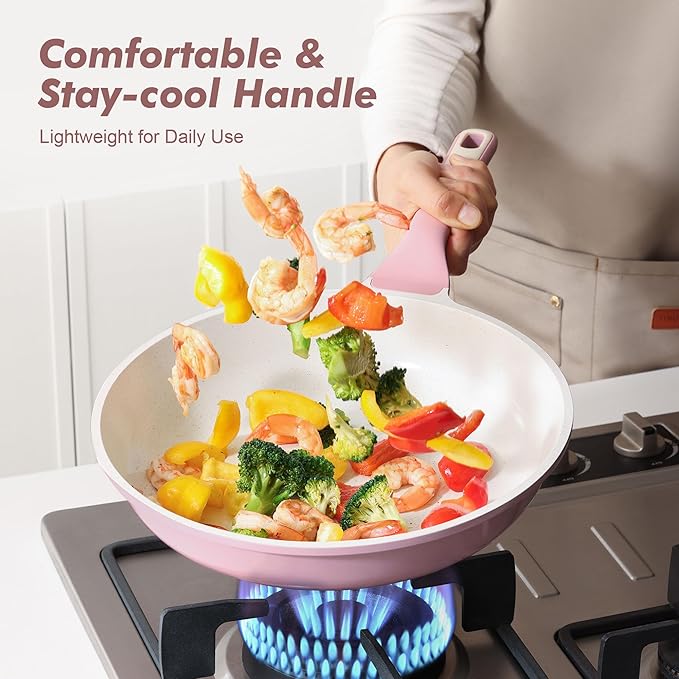 SENSARTE Nonstick Ceramic Frying Pan 9.5-Inch, Healthy Non Toxic Skillet - Image 6