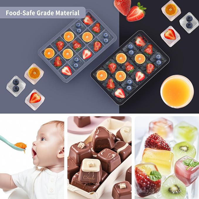 Silicone Ice Cube Tray 3 Pack, HANCELANT Ice Cube Mold, Ice Trays - Image 7