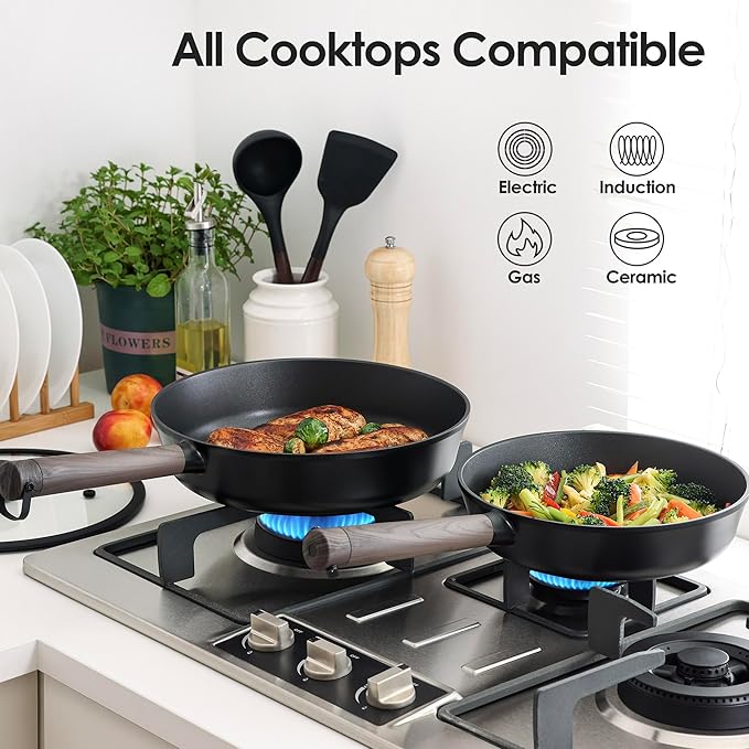 SENSARTE 13Pcs Pots and Pans Set Nonstick Cookware Set Kitchen Cooking Frying - Image 6
