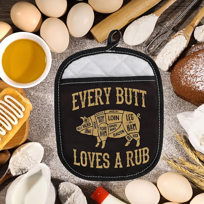 LEVLO Funny Pig Pork BBQ Grill Oven Mitt - Image 2