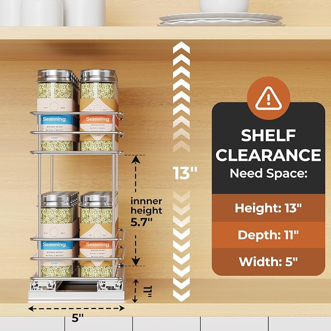 Mystozer Pull Out Spice Rack Organizer - Image 2