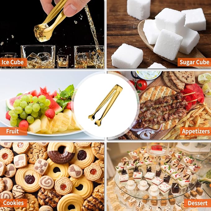 Serving Tongs, Anytrp 12-Packs Stainless Steel Sugar Tongs, 5.3inch Small Tong - Image 5