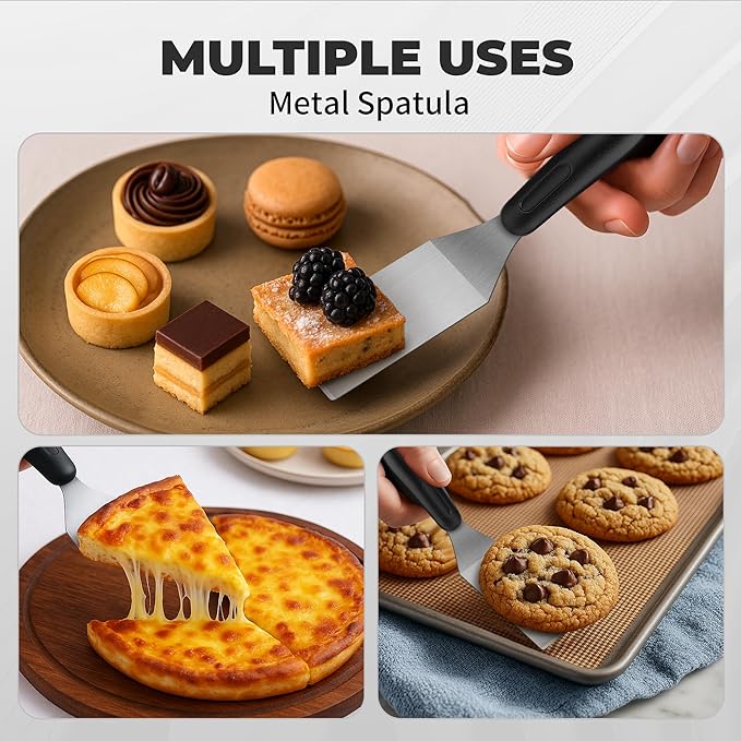 2Pcs Stainless Steel Spatula Set, Mini Serving Spatula - Image 5