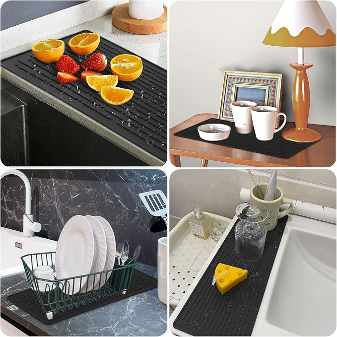 GeeRic Dish Drying Mats, Heat-resistant Silicone Mat - Image 6