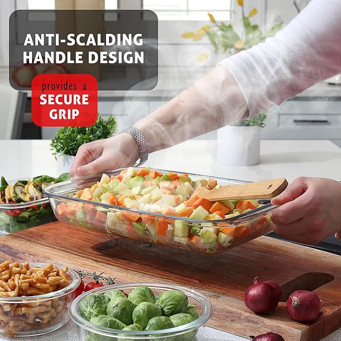 EATEX 8-Piece Deep Glass Casserole Dishes - Image 4