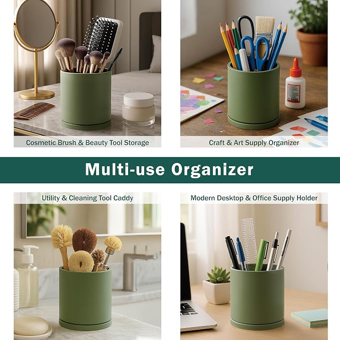 D'vine Dev 360° Rotating Utensil Holder Set – 7.2"+5" Kitchen Utensil Crocks - Image 7