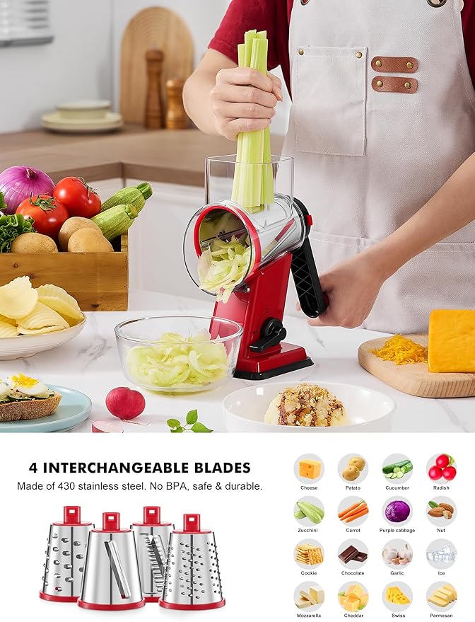 GDL Rotary Cheese Grater Hand Crank - Image 3