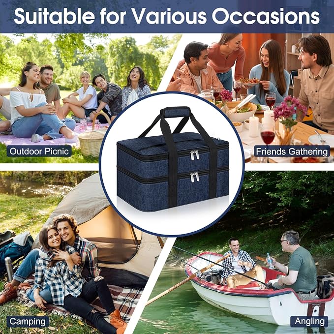 Double Insulated Casserole Carrier, Portable Casserole Carrier - Image 5