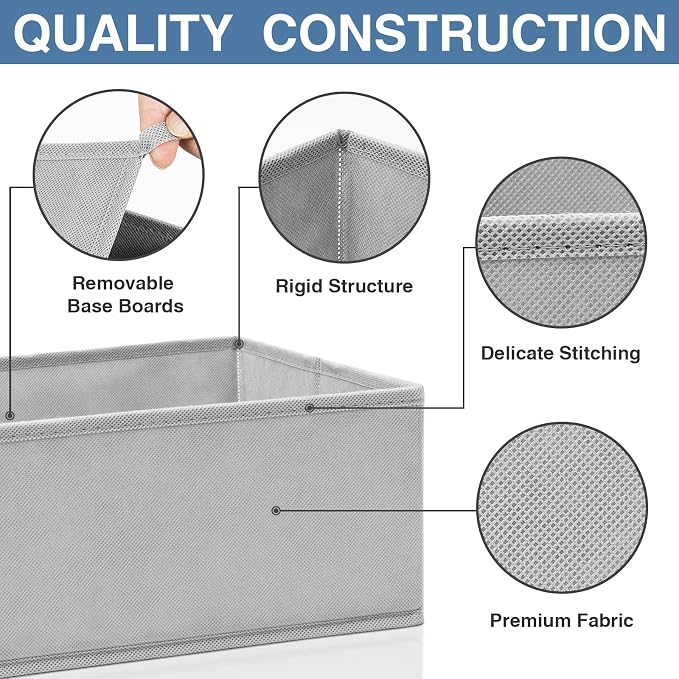 Criusia Drawer Organizer Clothes 12 Pack, Dresser Organizer - Image 5