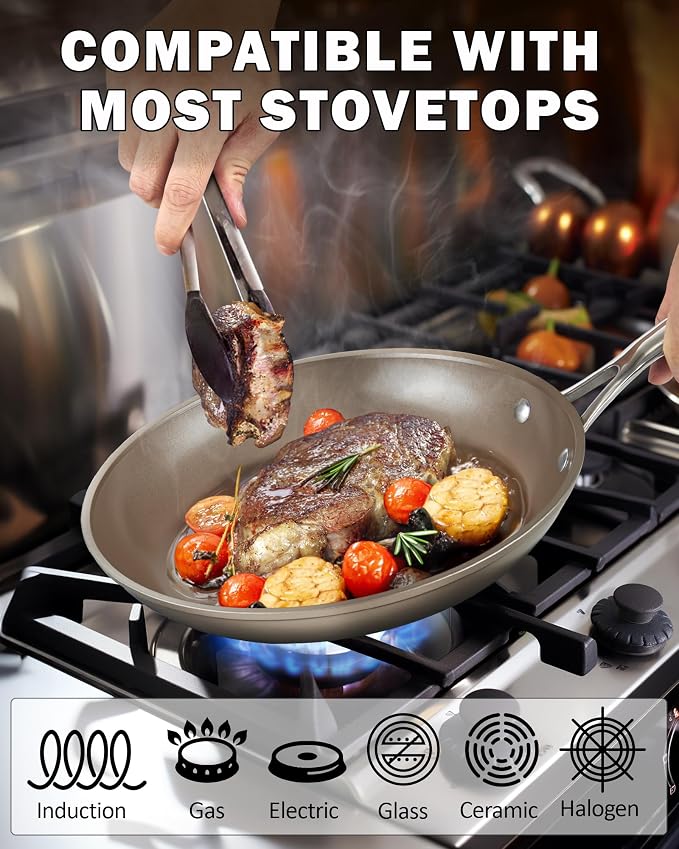 Cooks Standard Frying Pan Hard Anodized Ceramic Nonstick, 10.5-inch Classic - Image 4