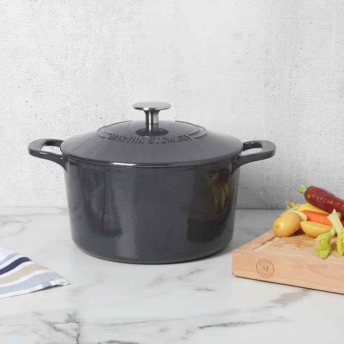 Martha Stewart Gatwick 4 Quart Enamel Cast Iron Dutch Oven - Image 9