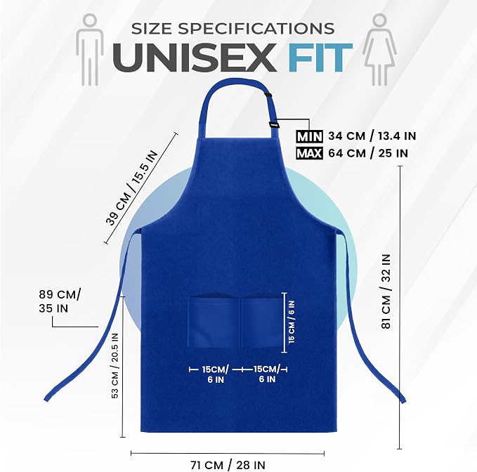 Utopia Kitchen 4 Pack Bib Apron Adjustable - Image 2