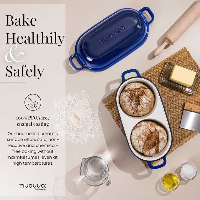 Dutch Oven For Sourdough Bread Baking – Enamelled Cast Iron Bread Loaf Pot – - Image 6
