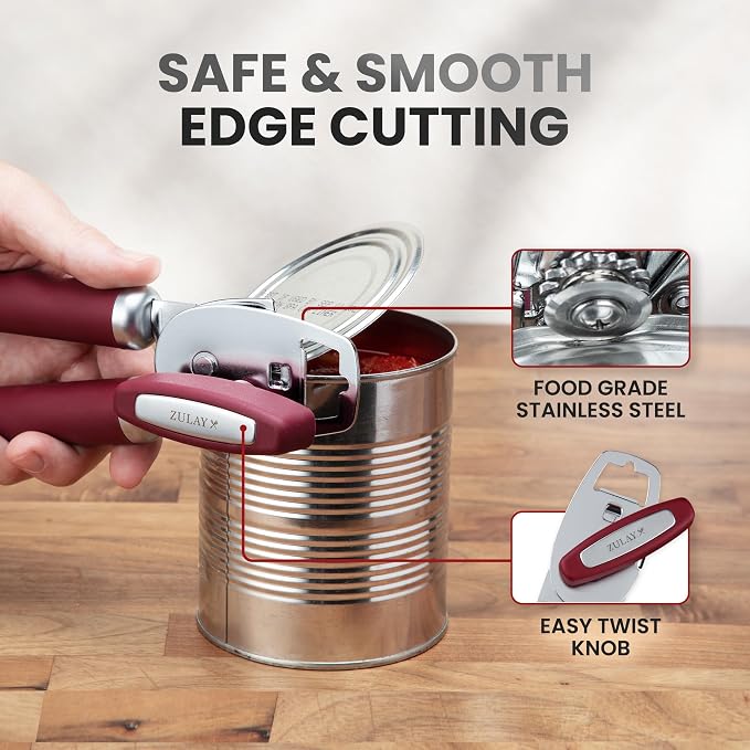 Zulay Kitchen Heavy Duty Stainless Steel Can Opener Manual - Image 4