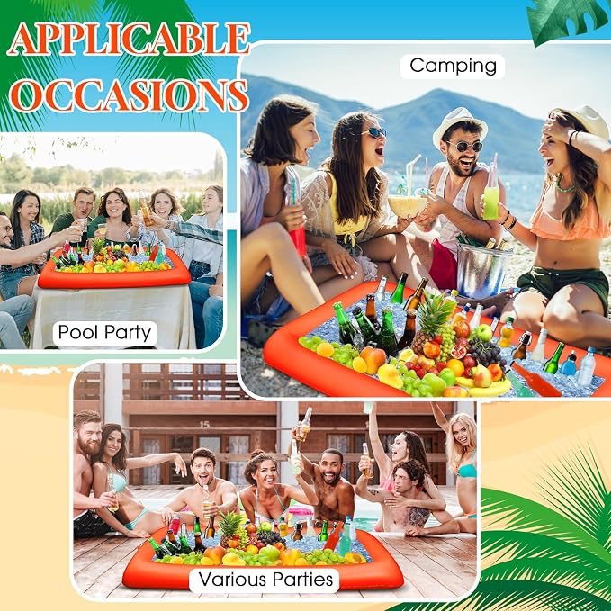 Leitee 3 Pcs Inflatable Serving Bar Kit Includes Salad Buffet Tray - Image 6