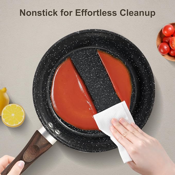 M MELENTA Pots and Pans Set Non Stick, Non-toxic Induction Cookware Kitchen - Image 3
