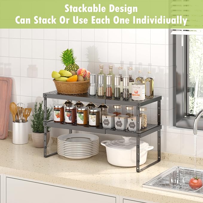 RUILALIFE Expandable Cabinet Organizer Shelf - Image 2