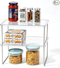 IVYHOME Pantry Organizer, Cabinet Storage Shelf Rack, Stackable Kitchen Cabinet by IVYHOME