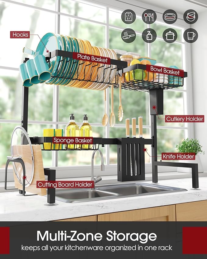 Sakugi Over The Sink Dish Drying Rack - Image 2