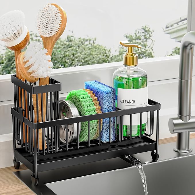 Cisily Sponge Holder for Kitchen Sink, Sink Caddy Organizer by CISILYHOMELIFE