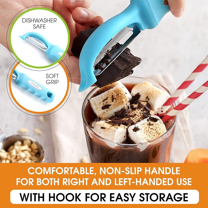 Spring Chef Premium Swivel Vegetable Peeler, Soft Grip Handle and Ultra Sharp - Image 6