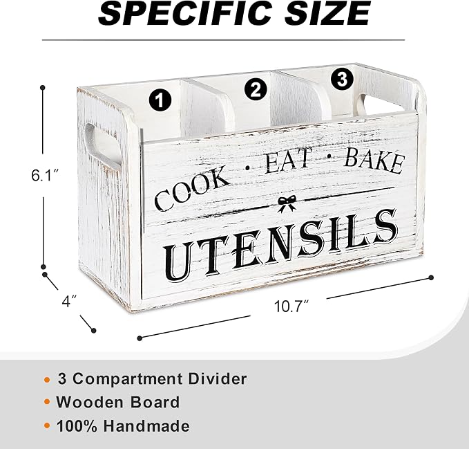 Wooden Kitchen Utensil Holder - Image 2